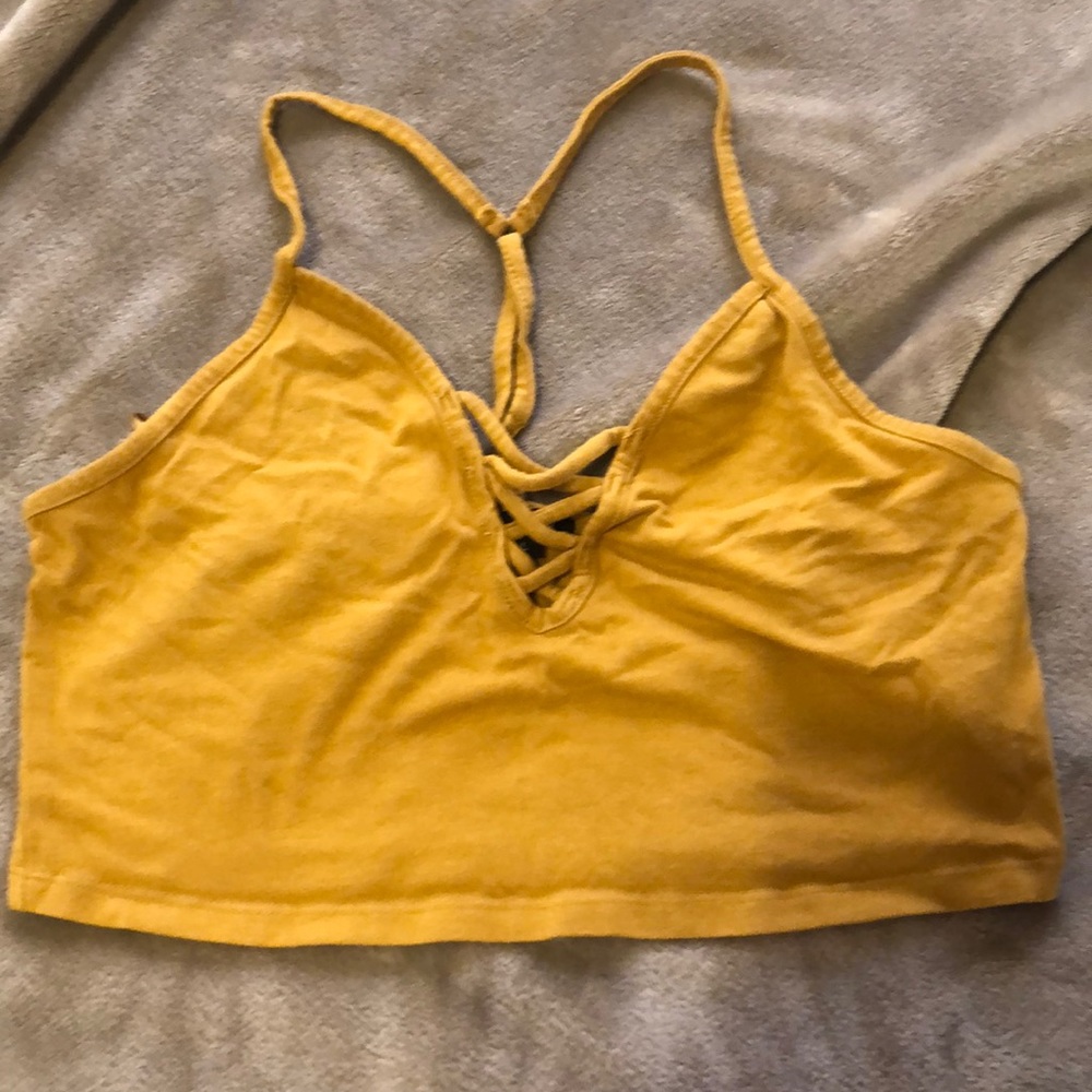 Mustard crop top